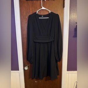 SHEIN Black Long Sleeve Dress